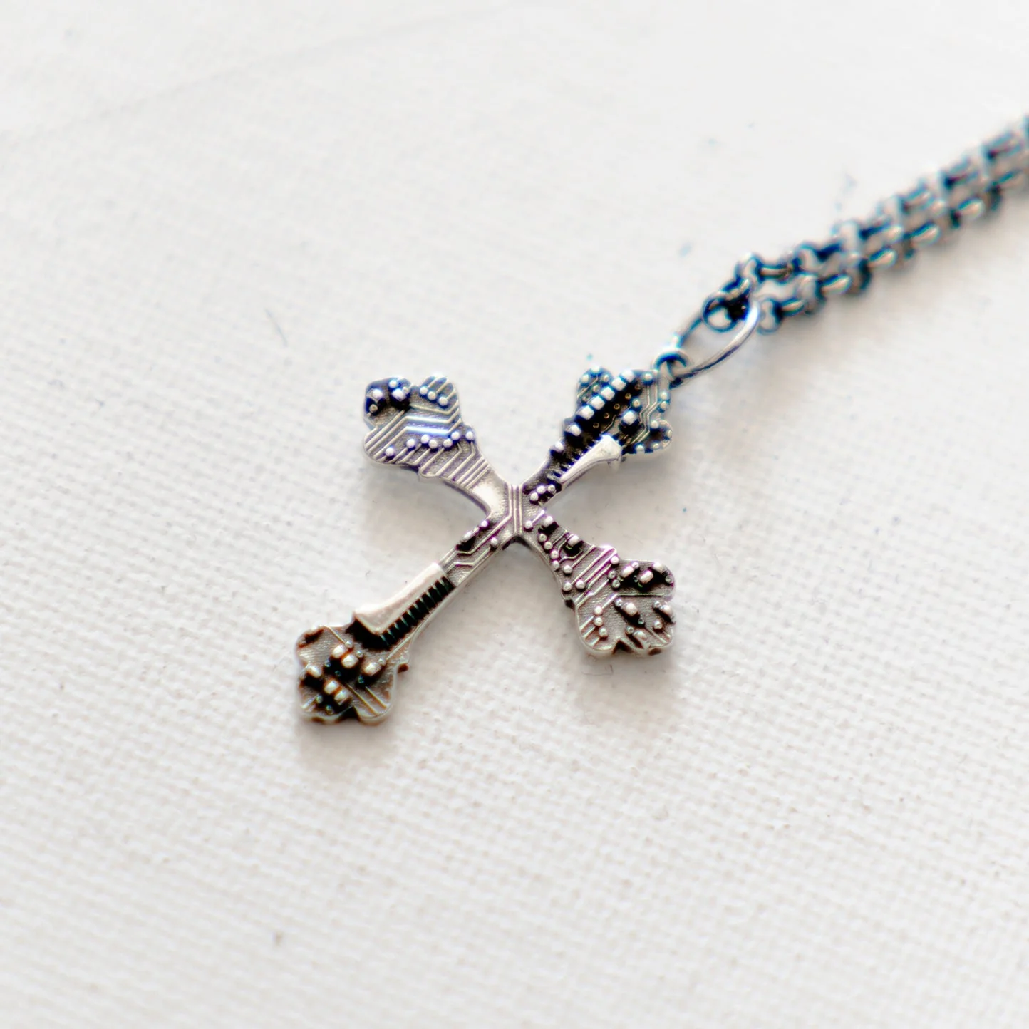 Circuitry Cross Necklace - Image 5